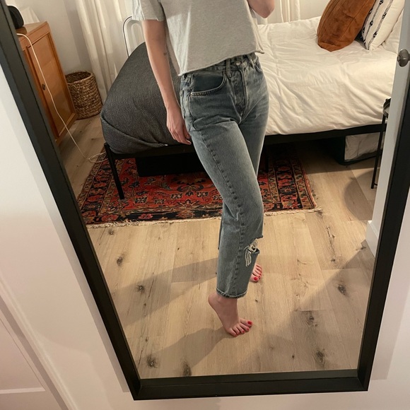 Topshop high waisted straight jeans - Picture 6 of 8